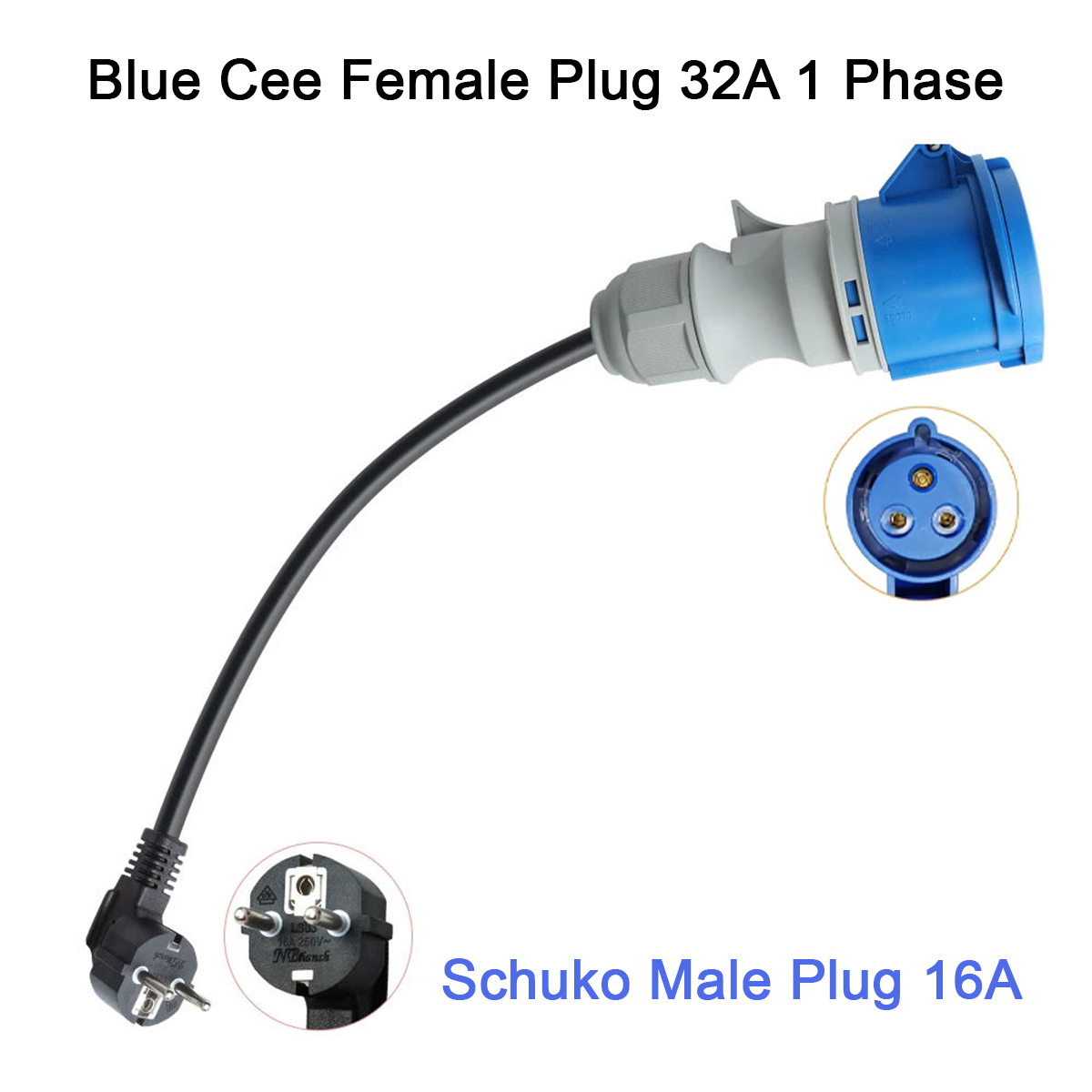 Ev Charger Adapter - NTO Blue CEE Female Power Plug