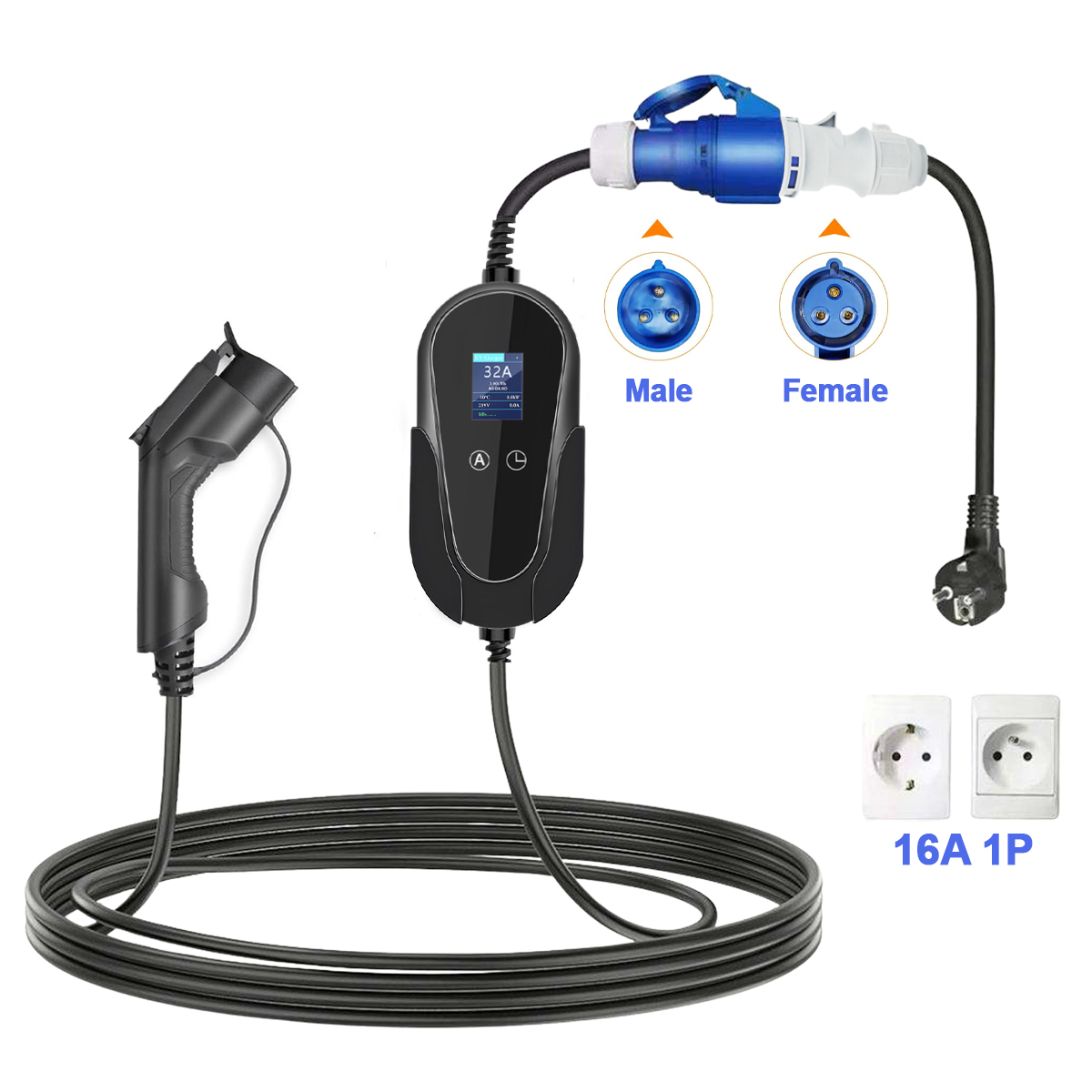 NTO Blue CEE Female Power Plug - Ev Charger Adapter recension och pris