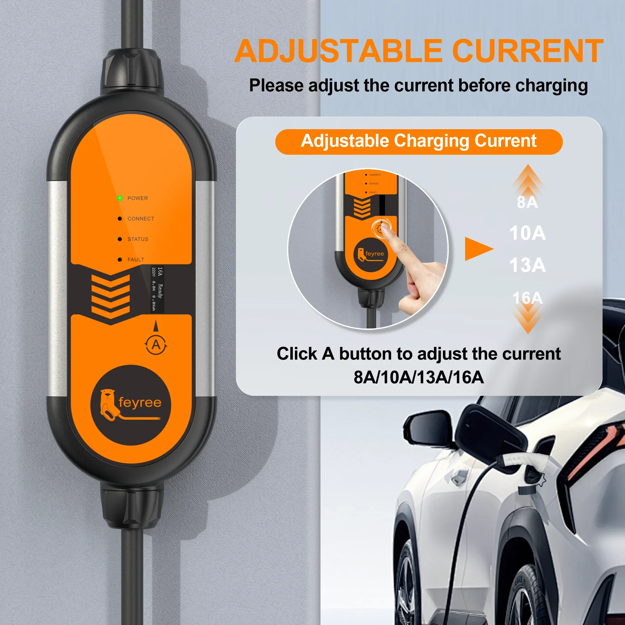 Feyree Type2 3.5KW 16A 1Phase  - Portable Ev Charger recension och pris