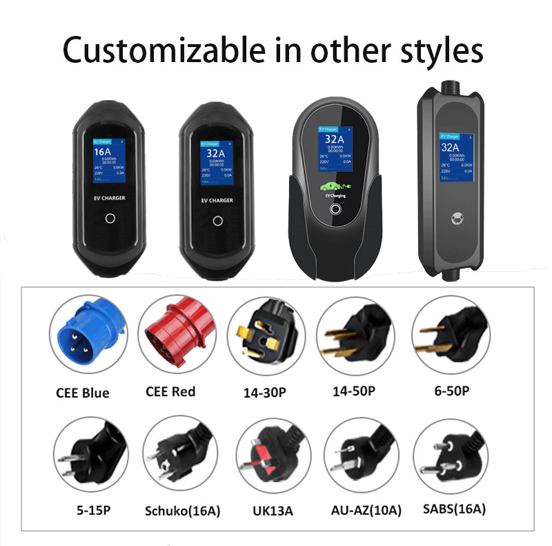 TIMEYES 7KW Portable Electric  - Portable Ev Charger 32A Type 2 Cee Plug recension och pris